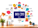 What is the 80/20 rule for blogging?